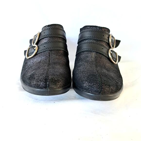 ROMIKA Mokassetta Black Comfort Mule Clog Buckle Detail Size 8 - 8.5 - Picture 5 of 9